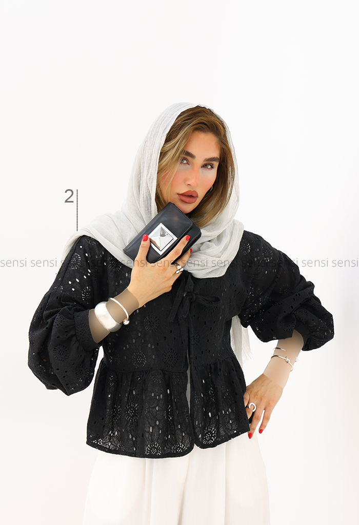 مانتو عروسکی گیپور کد1006095
